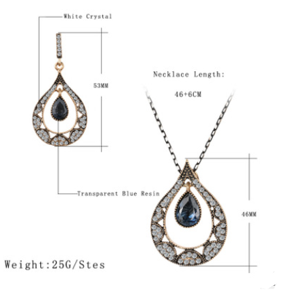 Water Drop Vintage Jewelry Sets