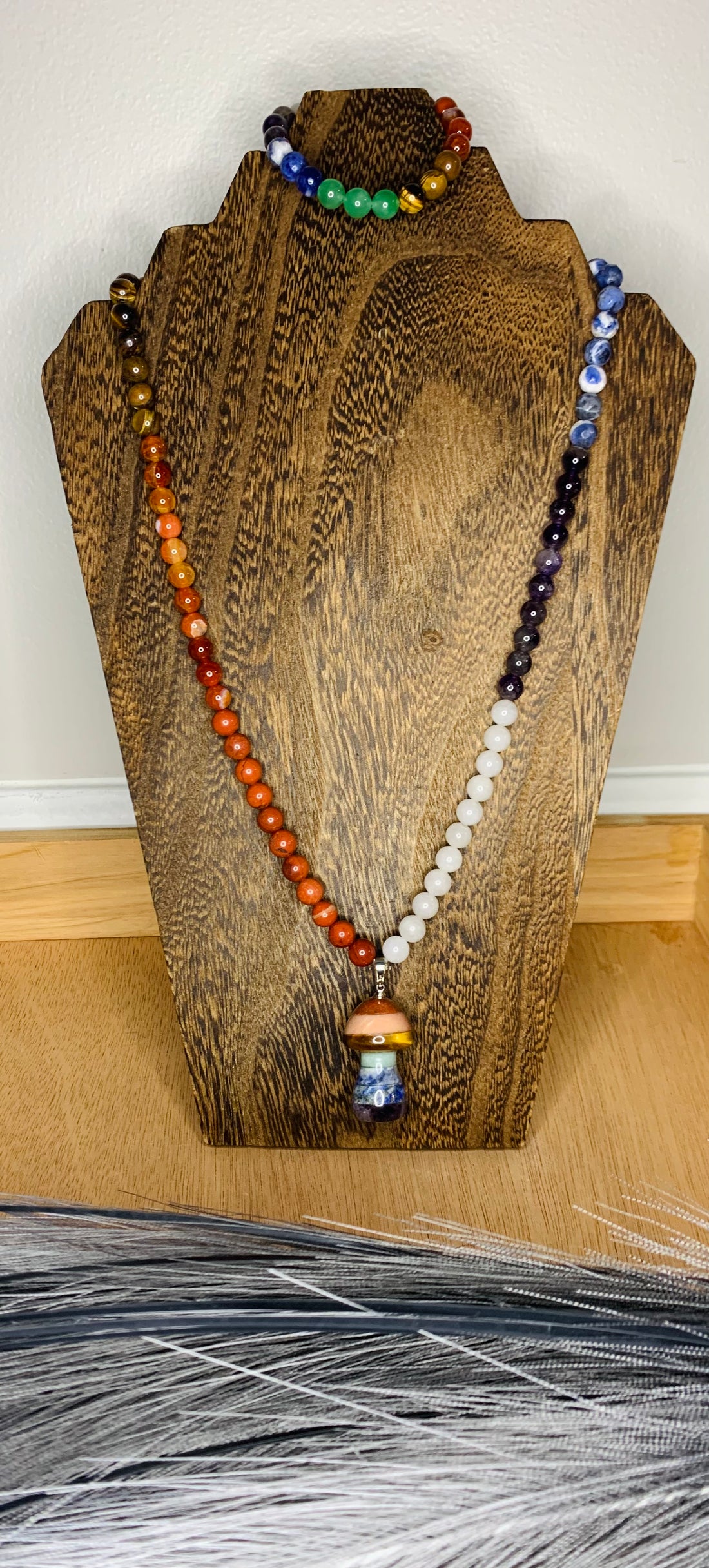 Mushroom 7 Chakra Necklace Set