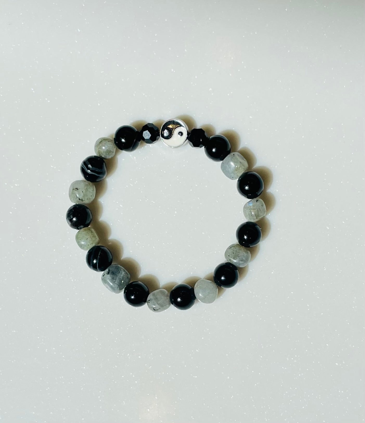 Elite yin/yang Labradorite &amp; Agate Braclet