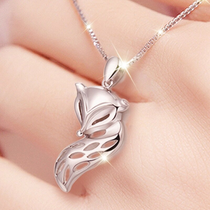 New style fox sterling silver necklace