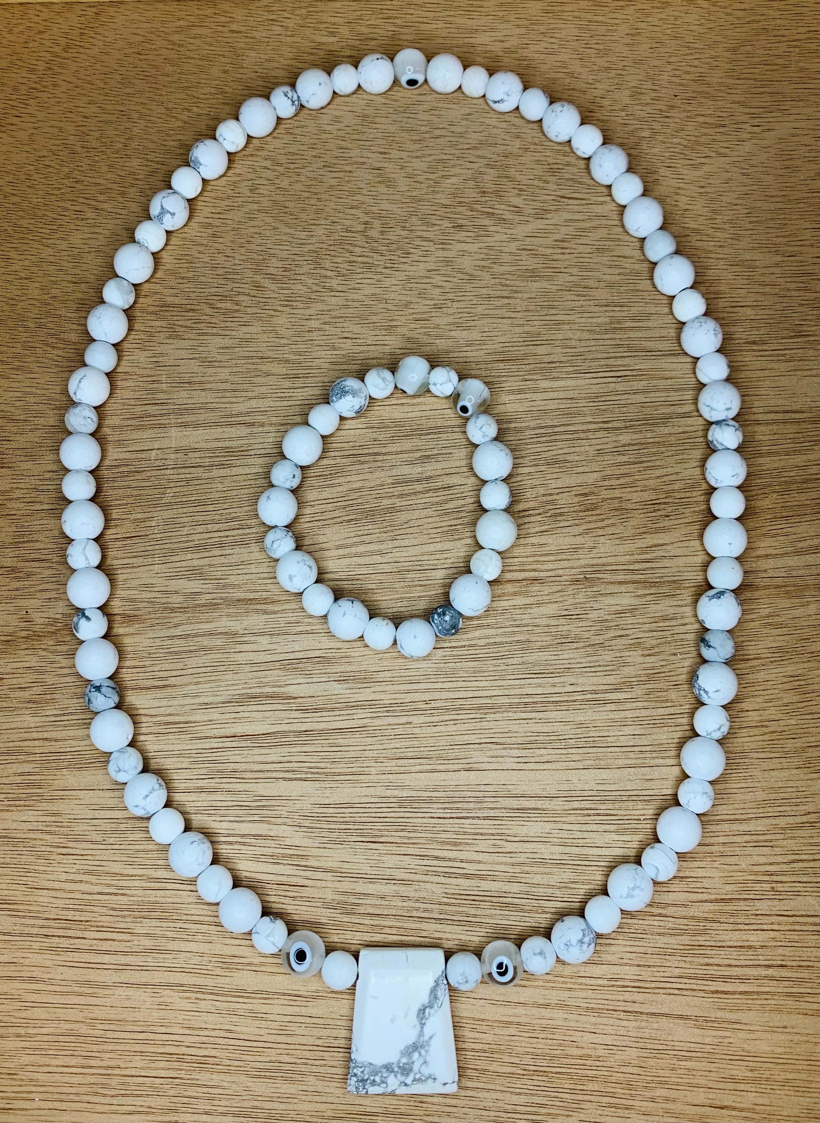 Howlite Necklace Set