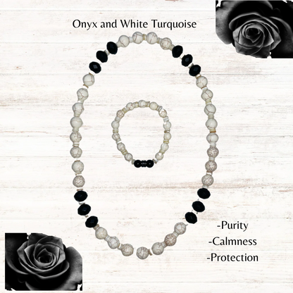 White Turquoise and Onyx