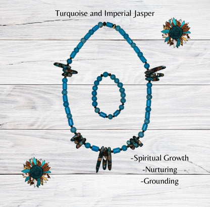 Turquois and Imperial Jasper Set