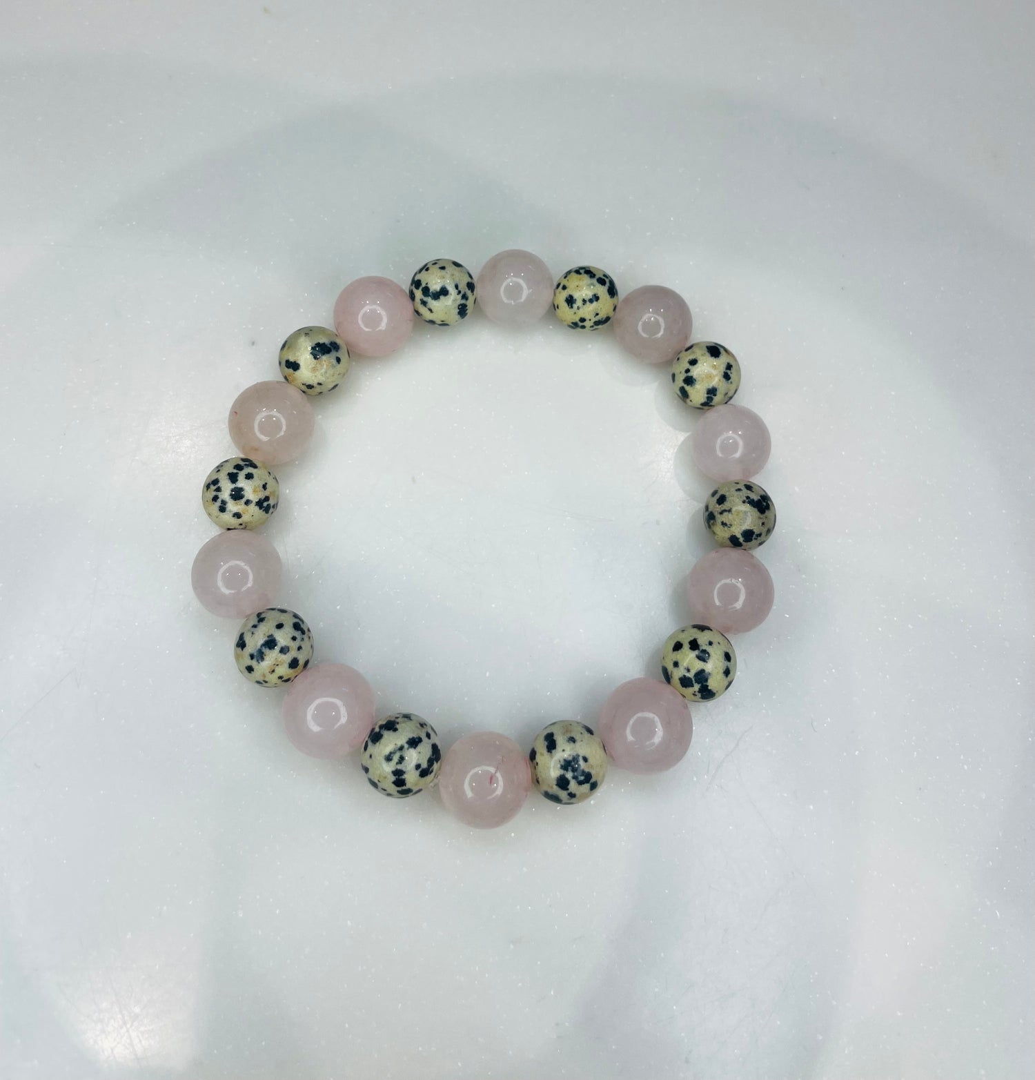 Exclusive Rose Quartz and Dalmation Jasper