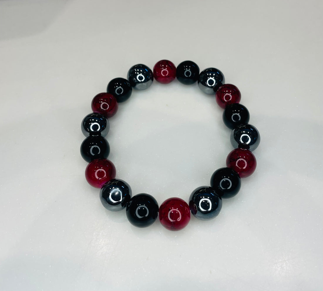 Onyx, Red, Hematite Boss Style