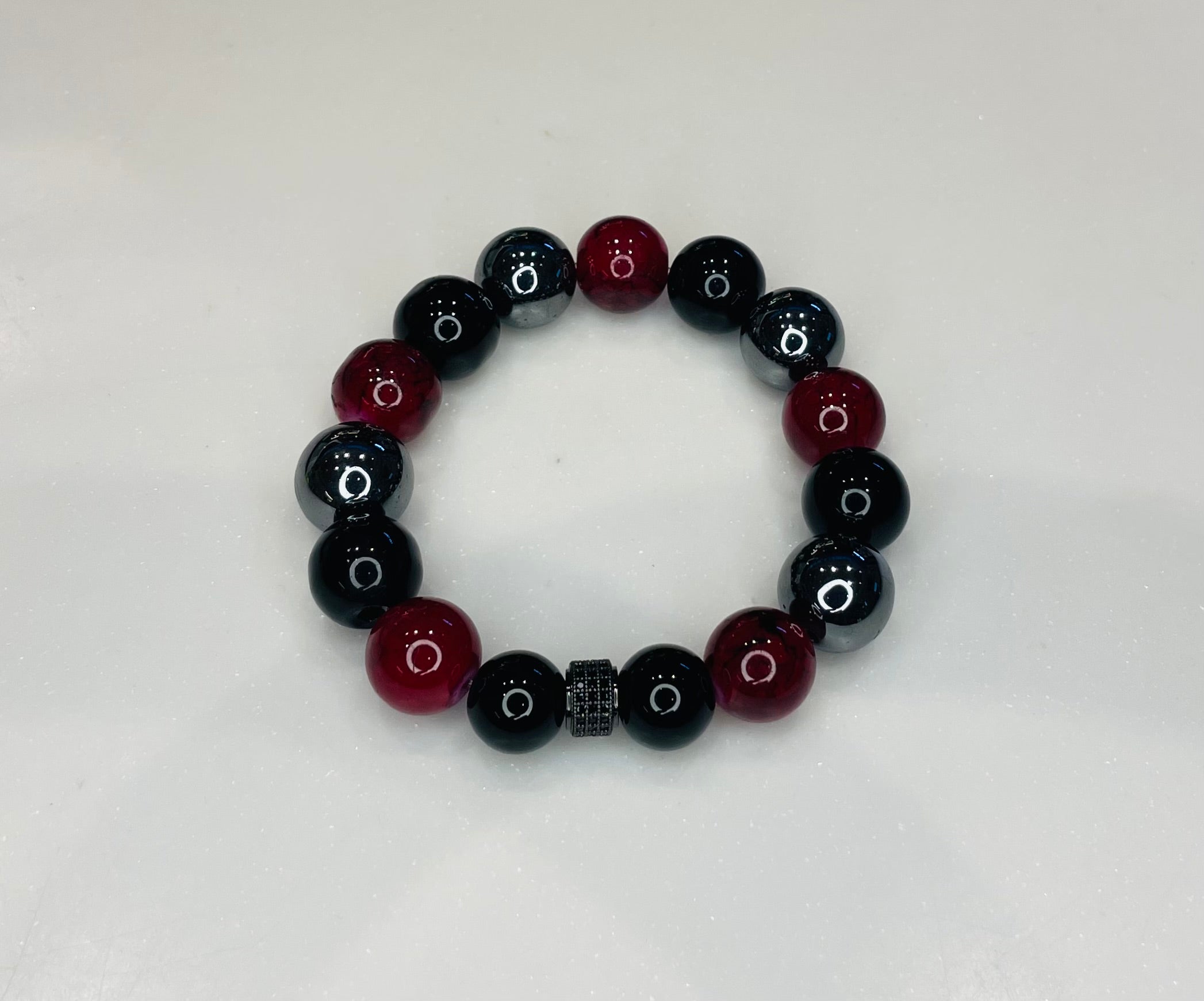 Onyx, Red, Hematite Boss Style