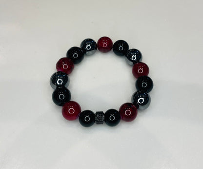 Onyx, Red, Hematite Boss Style