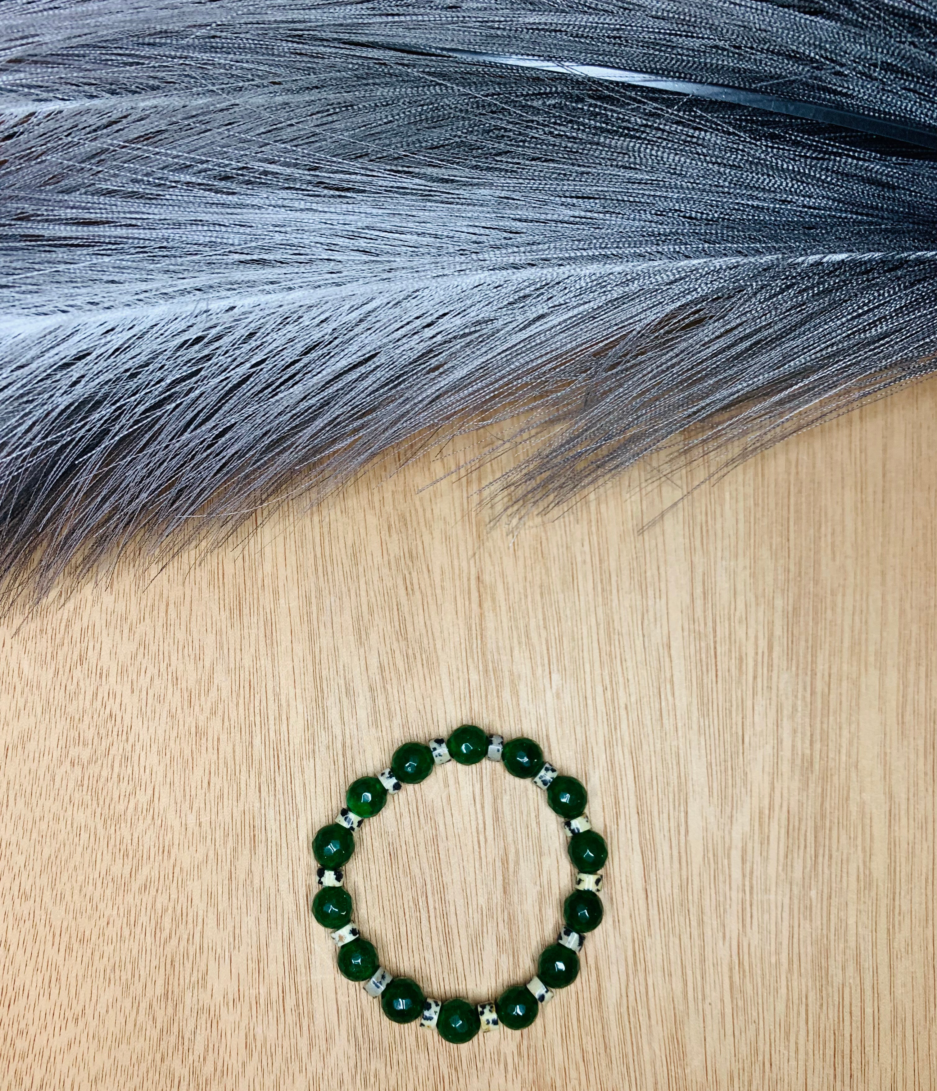 Green Aventurine and Dalmation Jasper 10mm