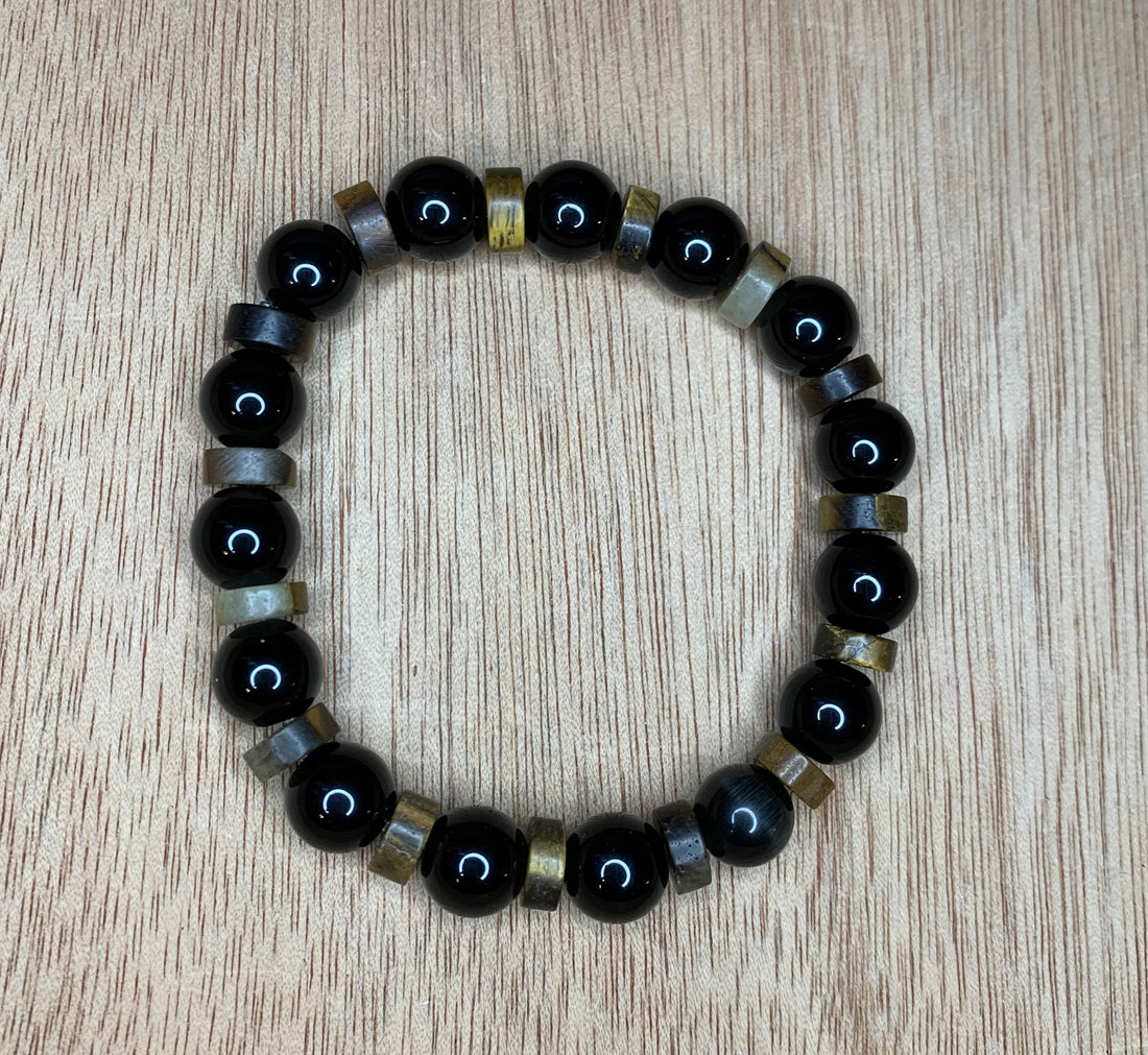 Classic Onyx/Tigers eye Bracelet