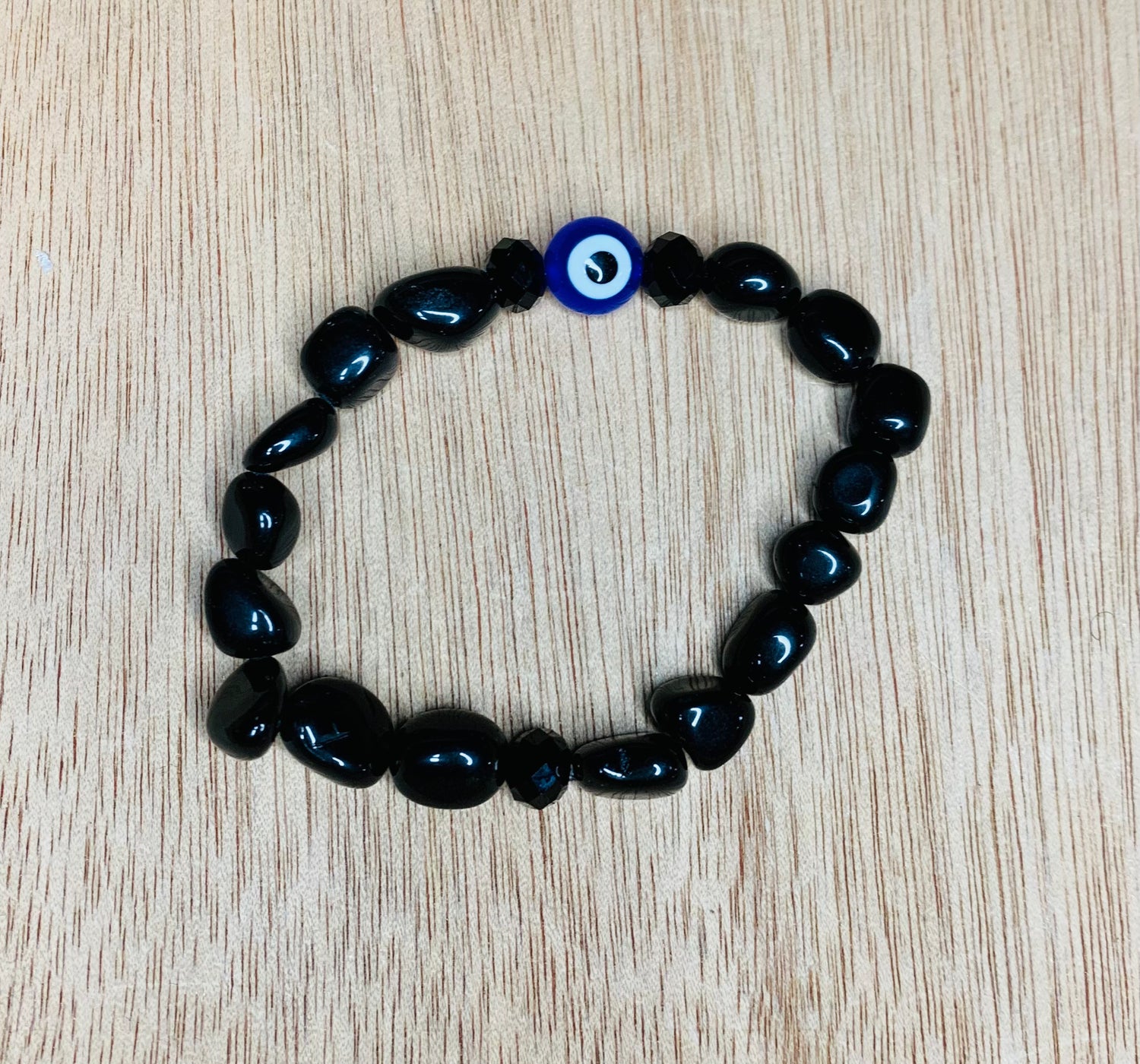 Black Tourmaline Bracelet | Tourmaline with Eye | Hands of Divinity