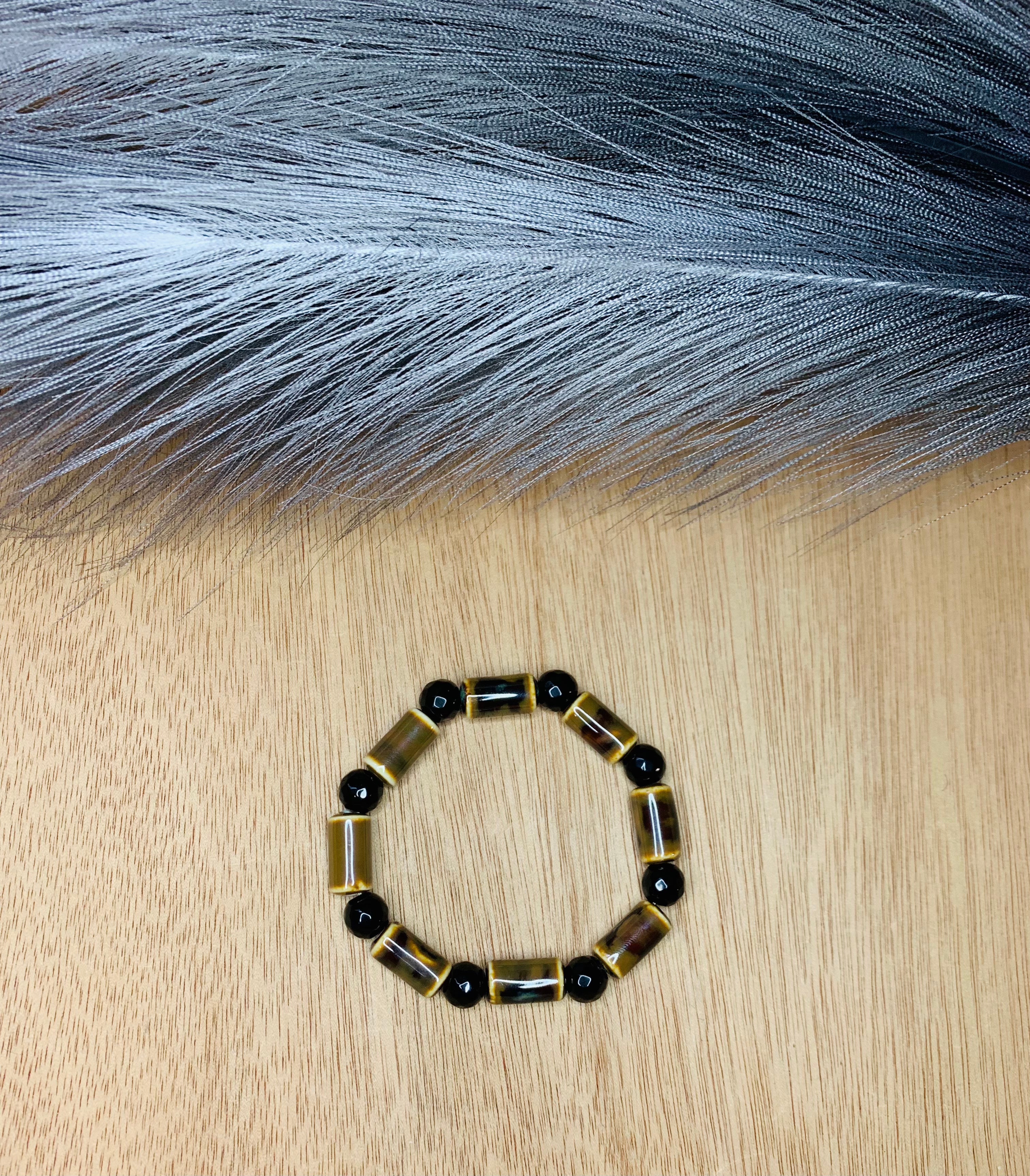 Onyx Tribal Bracelet