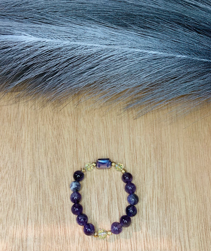 Amethyst Bead Bracelet | Amethyst Stone Bracelet | Hands of Divinity