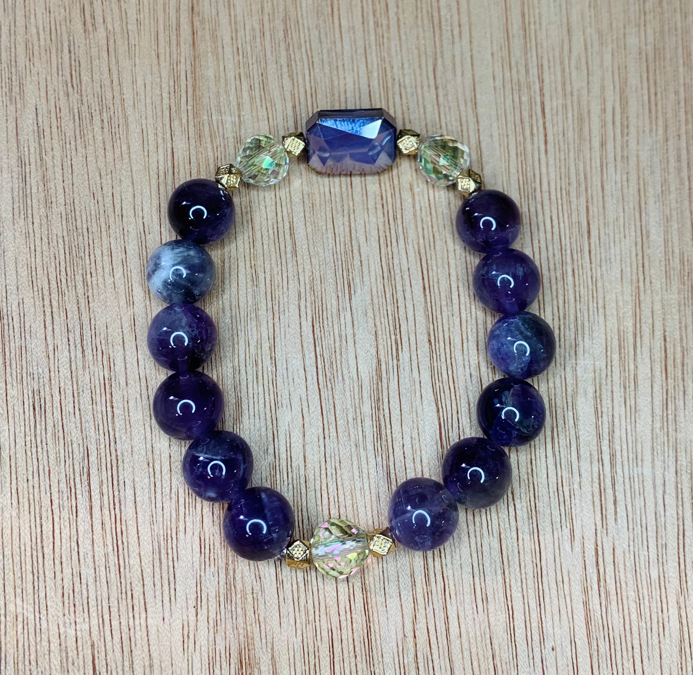 Amethyst Bead Bracelet | Amethyst Stone Bracelet | Hands of Divinity