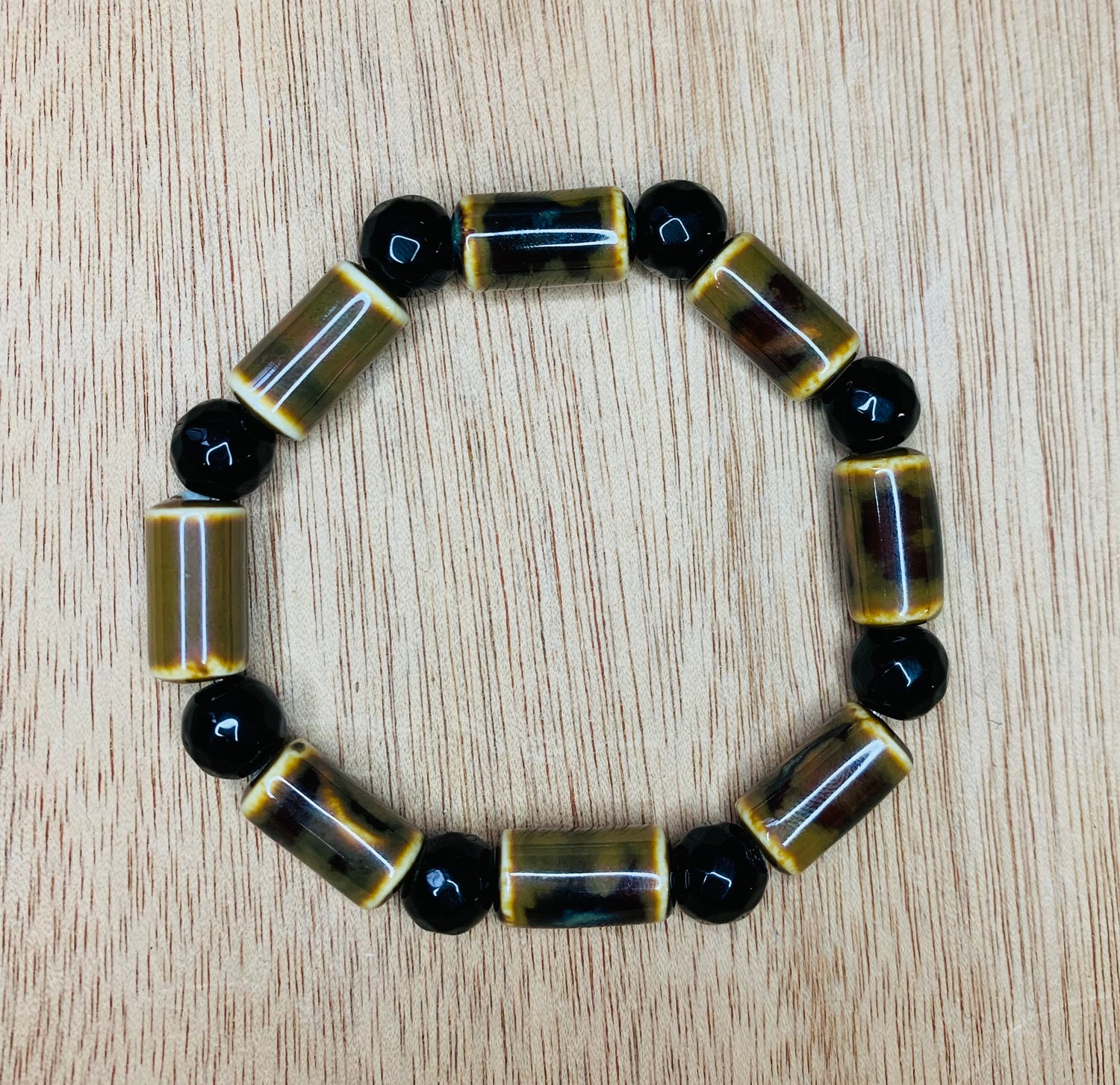 Onyx Tribal Bracelet