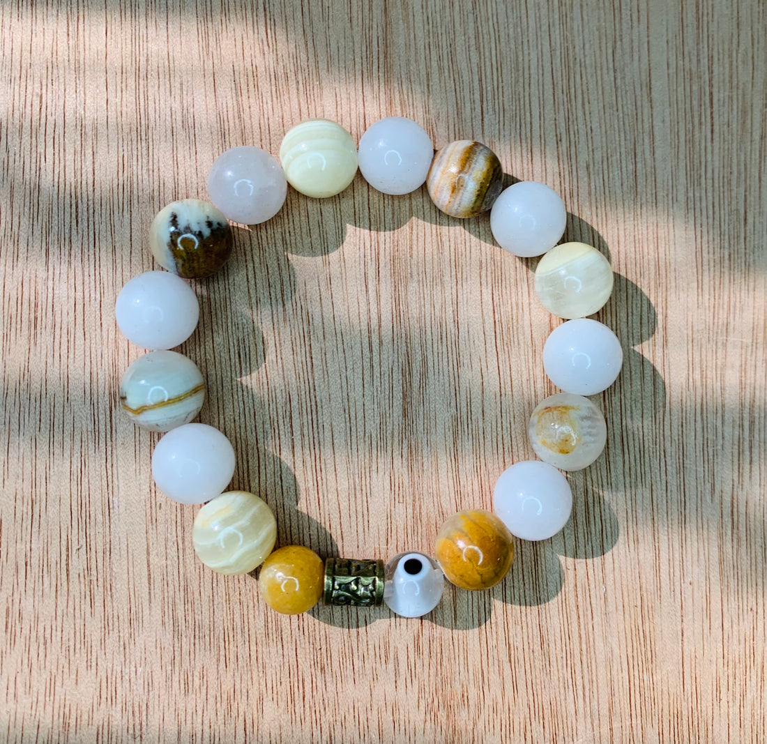 Yellow Agate &amp; Rose Quartz